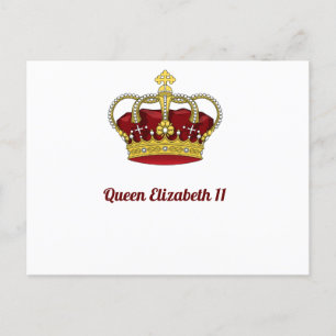 Carte Postale Reine Elizabeth 11 Couronne