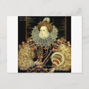 Carte Postale Reine Elizabeth 1 Amour/Honneur Cadeaux de citatio