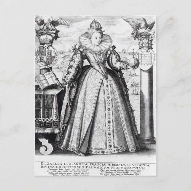 Carte Postale Reine Elizabeth I 1596 (Devant)