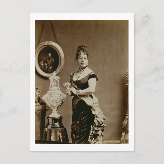 Carte Postale Reine Emma (1836-85) (photographie sépia) (Devant)