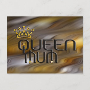 Carte Postale Reine maman / couronne or