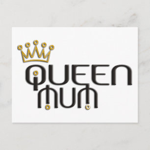 Carte Postale Reine maman / couronne or
