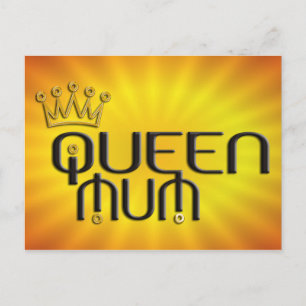 Carte Postale Reine maman / couronne or