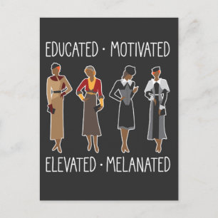 Carte Postale Reine noire éduquée Motivée Africain-Américain
