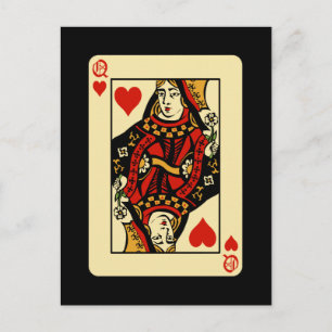Carte Postale Reine Rétro de Cœur