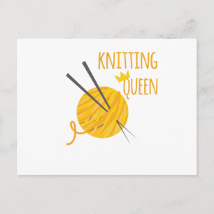 Carte Postale Reine tricot