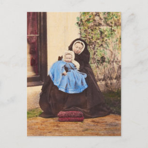 Carte Postale Reine Victoria tenant Victoria de Hesse 1863