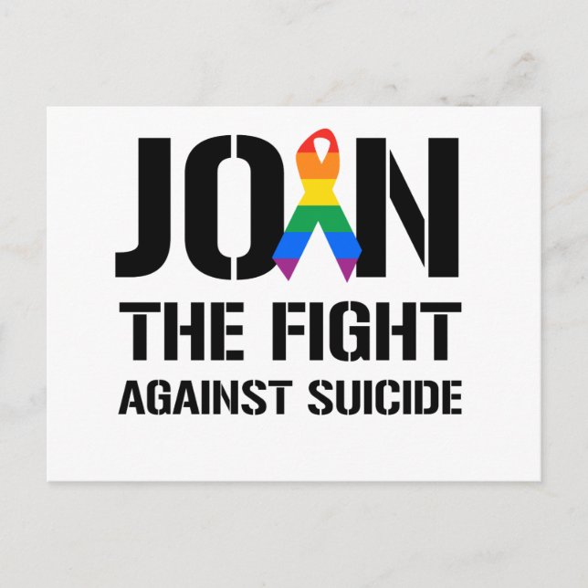 Carte Postale Rejoignez la lutte contre le suicide gay (Devant)