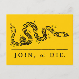 Carte Postale Rejoindre ou mourir - Libertarien