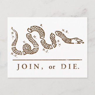 Carte Postale Rejoindre ou mourir Libertarien