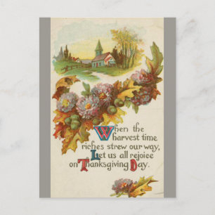 Carte Postale Réjouissez-vous le jour de Thanksgiving