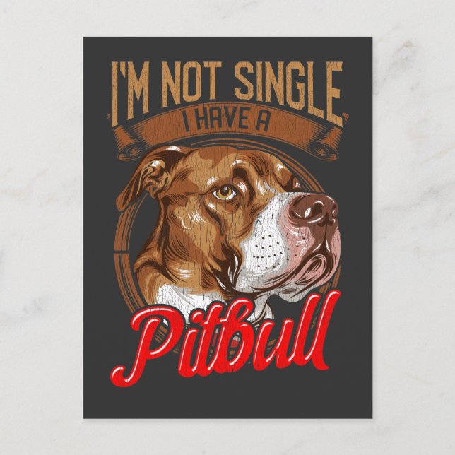 Carte Postale Relation de chien Pitbull Parent de chiot (Devant)