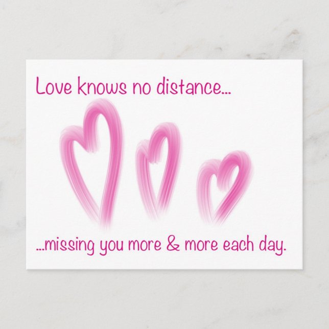 Carte Postale Relation romantique longue distance PostCard (Devant)