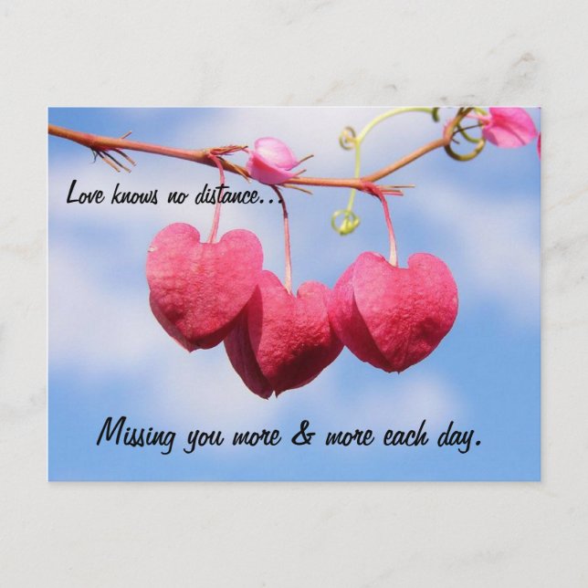 Carte Postale Relation romantique longue distance PostCard (Devant)