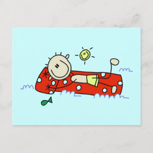 Carte Postale Relaxation sur matelas gonflables