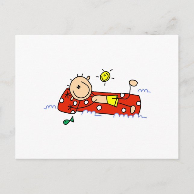 Carte Postale Relaxation sur matelas gonflables (Devant)