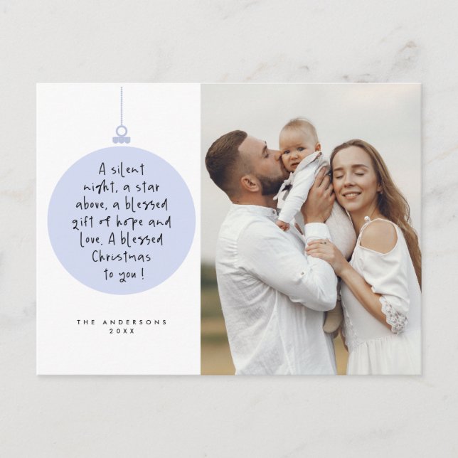 Carte Postale Religieux, Joyeux Noël, Photo de la famille chréti (Devant)