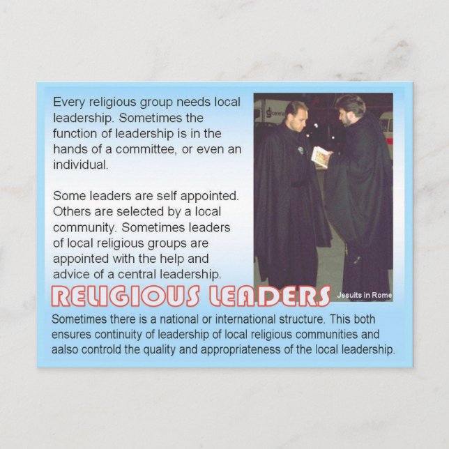 Carte Postale Religion, chefs religieux (Devant)