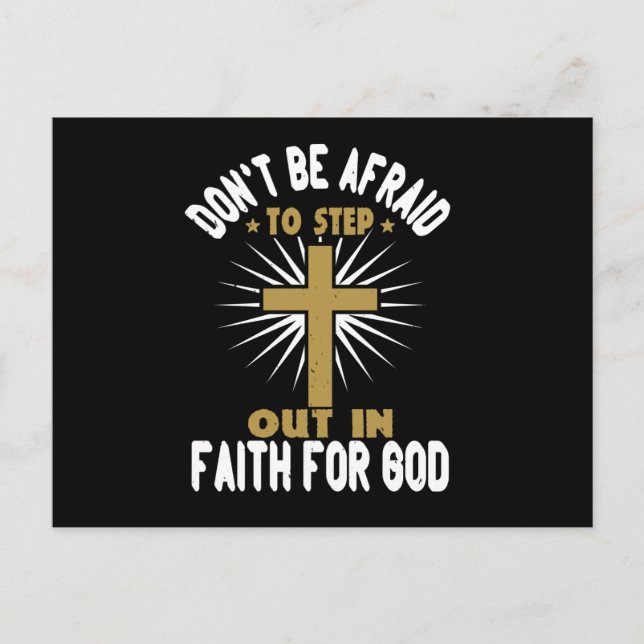 Carte Postale Religion - N'ayez pas peur de sortir dans la foi (Devant)