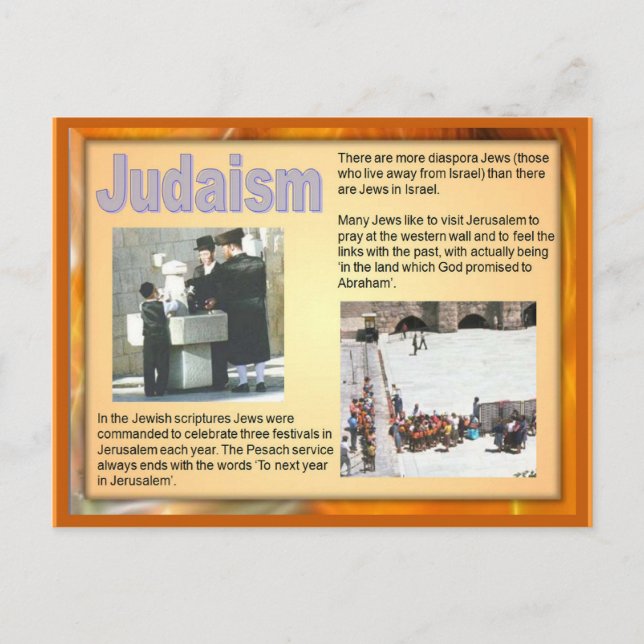 Carte Postale Religion, pèlerinage Judaïsme (Devant)