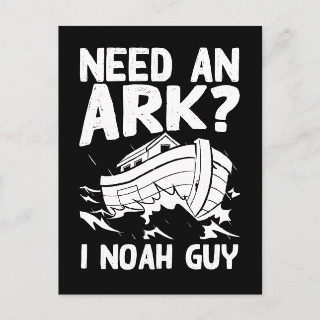 Carte Postale Religious Pun Christian Noah Ark (Devant)