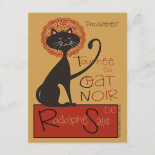 Carte Postale Remake moderne de Le Conversation Noir Chat noir