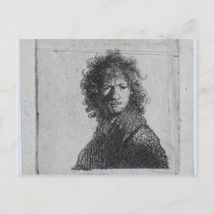 Carte Postale Rembrandt : Autoportrait, Confrontation