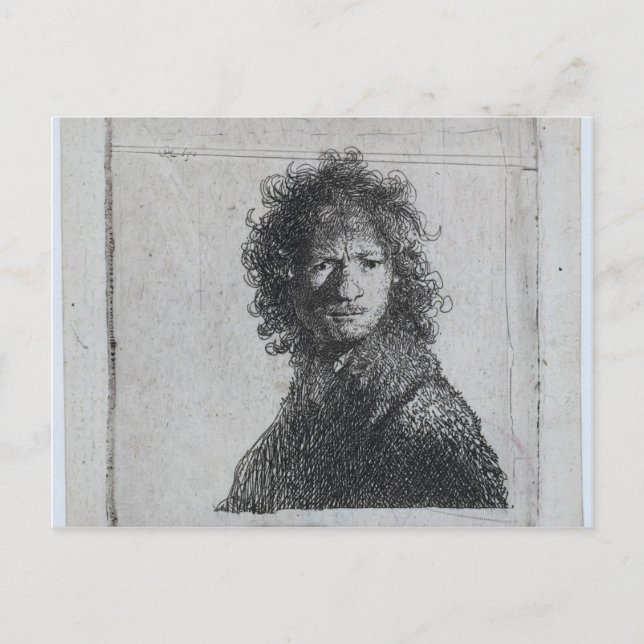 Carte Postale Rembrandt : Autoportrait, Confrontation (Devant)