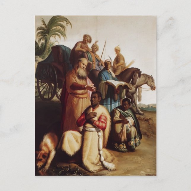 Carte Postale Rembrandt - Le Baptême De L'Eunuch (Devant)