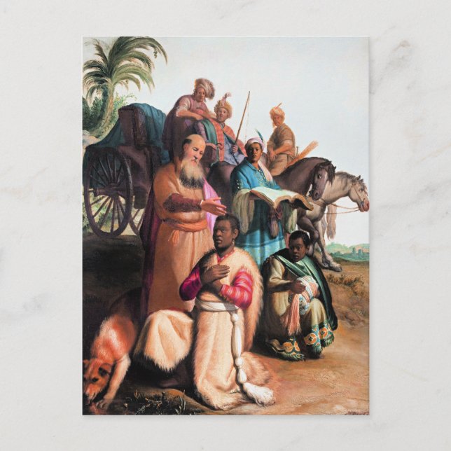 Carte Postale Rembrandt - Le baptême de l'eunuque, (Devant)