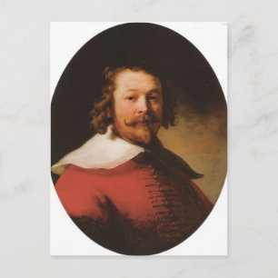 Carte Postale Rembrandt- Portrait d'un homme barbu, longueur du