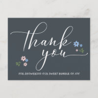 Remerciement de Baby Shower de Calligraphie Modern