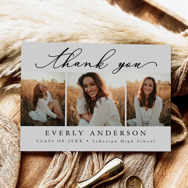 Carte Postale Remerciement de fin d'études de photo de scénario  (Créateur téléchargé)