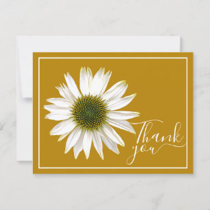 Carte Postale Remerciement de fond de moutarde de Rudbeckia