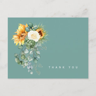 Carte Postale Remerciement de funérailles de sauge florale de to