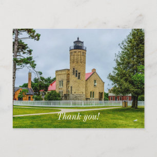 Carte Postale Remerciement de Mackinac Point Light