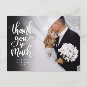 Carte Postale Remerciement de mariage de photo de remerciement d