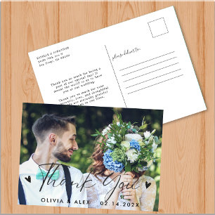 Carte Postale  Remerciement de mariage en photo 