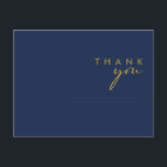 Carte Postale Remerciement de mariage moderne minimaliste bleu m<br><div class="desc">Cette carte postale de remerciement de mariage moderne minimaliste bleu marine or est parfaite pour votre mariage bohème chic. Son design abstrait simple et unique accompagné d'un script minimal contemporain et d'une palette de couleurs bleu marine foncé donne à ce produit une sensation de luxe formel élégant tout en restant...</div>