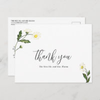 Remerciement de mariage rustique floral Daisy blan