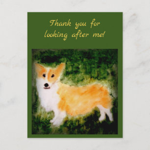 Carte Postale Remerciement de photographie d'animal de compagnie