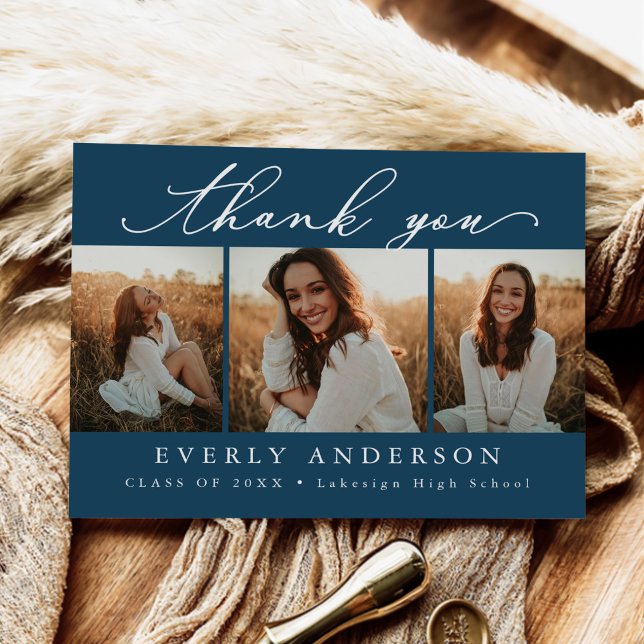 Carte Postale Remerciement de remise de diplôme de photo de scri (Créateur téléchargé)