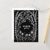 REMERCIEMENT Floral Fantaisie Esquisse Doodle 