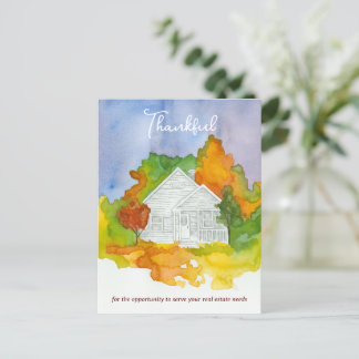 Carte Postale Remerciement Immobilier Référence d'Affaires Autom