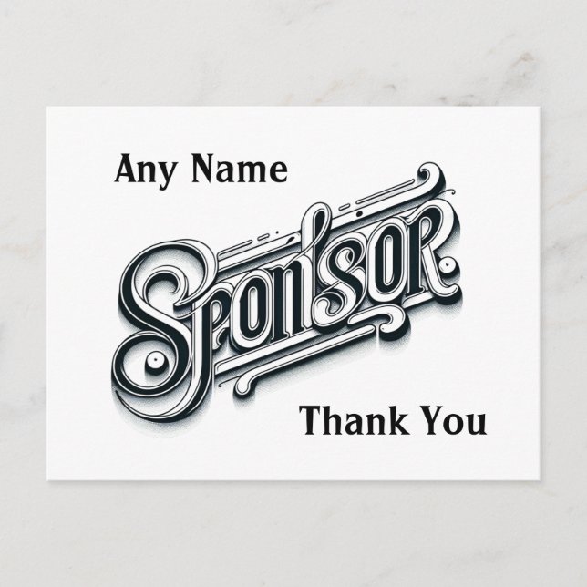Carte Postale Remerciement personnalisé Sponsor NA AA 12 étapes (Devant)