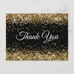Carte Postale Remerciement pour 21e anniversaire en paillettes d