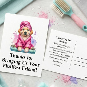 Carte Postale Remerciement pour le toilettage de chien Retriever