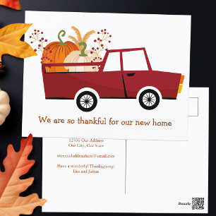 Carte Postale Remerciement pour Notre Nouvelle Adresse de Maison