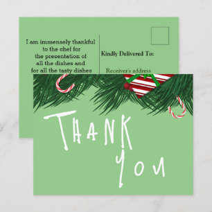 Carte Postale Remerciement pour un restaurant 