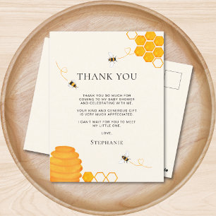 Carte Postale Remerciement pour une Baby Shower sur le thème de
